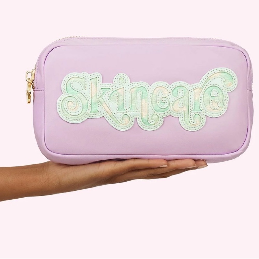 Stoney Clover Lane Small Pouch with "skincare" patch, Wisteria Purple/ Lilac